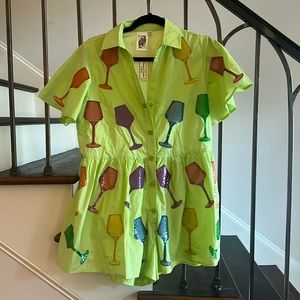 QUEEN OF SPARKLES Wine Glass Romper